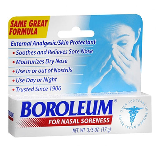 Treat Nasal Dry Skin Relief | Boroleum Ointment for Dry Nasal Soreness and Chapped Lips