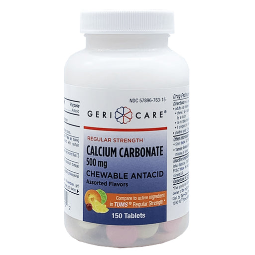 Geri-Care Pharmaceuticals Calcium Antacids Chewable Tablets with Assorted Fruit Flavors 150 count | Buy at Mountainside Medical Equipment 1-888-687-4334