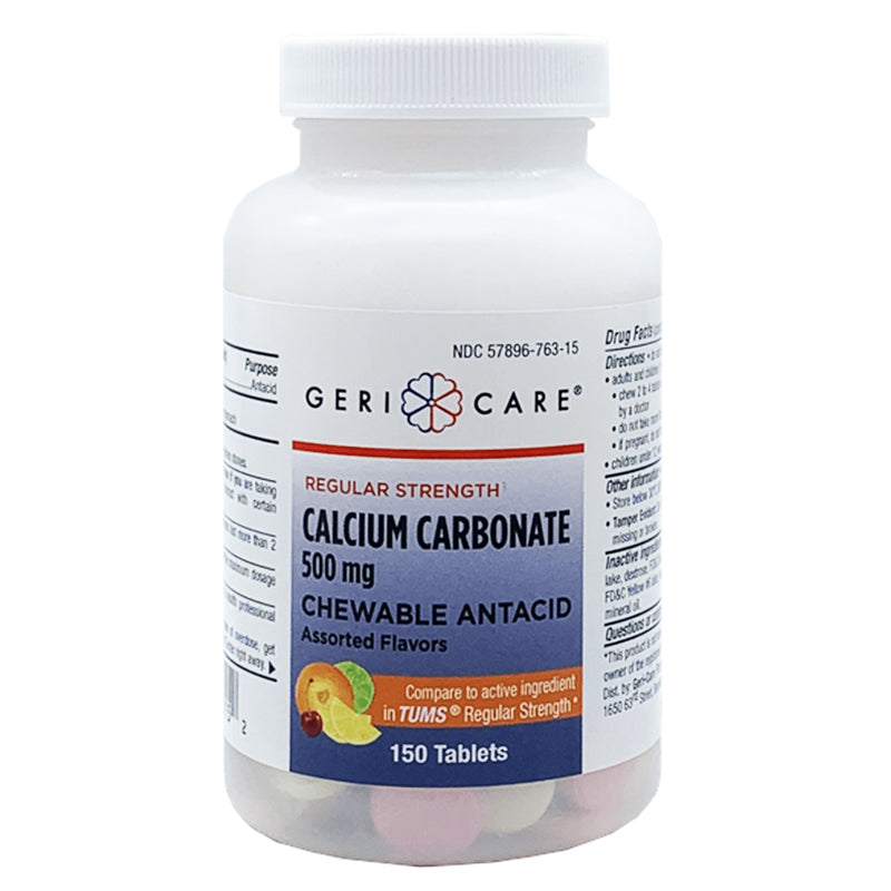 Buy Geri-Care Pharmaceuticals Calcium Antacids Chewable Tablets with Assorted Fruit Flavors 150 count  online at Mountainside Medical Equipment