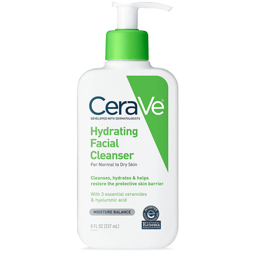 Hydrating Facial Cleanser | CeraVe Hydrating Face Wash Facial Cleanser for Normal to Dry Skin, 8 oz