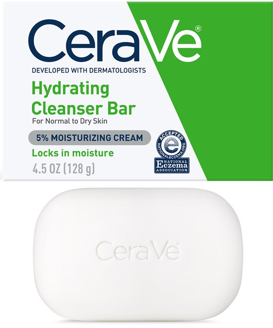 CeraVe Hydrating Cleansing Bar for Face and Body 4.5 oz