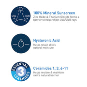 Buy La Roche CeraVe Hydrating Mineral Sunscreen SPF 50 with Ceramides, Oil-Free  online at Mountainside Medical Equipment