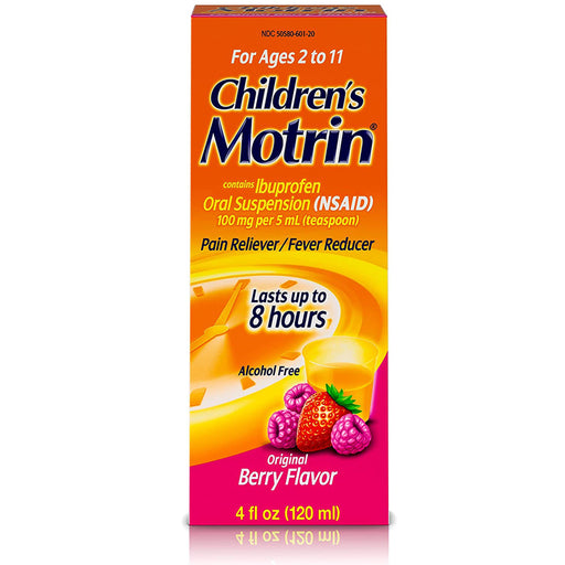 Johnson and Johnson Consumer Inc Children's Motrin Ibuprofen Liquid Oral Suspension Berry Flavor | Mountainside Medical Equipment 1-888-687-4334 to Buy