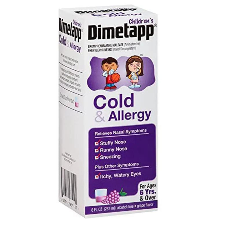 Children's Dimetapp Cold & Allergy Relief Medicine Nasal Decongestant