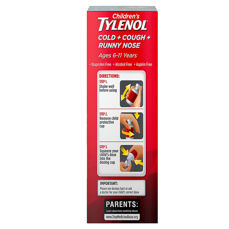 Children's Tylenol Cold & Cough Plus Runny Nose Medicine Oral Suspensi