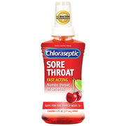 Chloraseptic Sore Throat Cherry Spray 6 oz for fast-acting relief and throat health support.