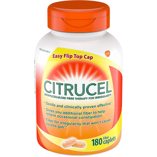 Fiber Supplement | Citrucel Fiber Therapy Supplement For Regularity, Easy-to-Swallow 180 Caplets