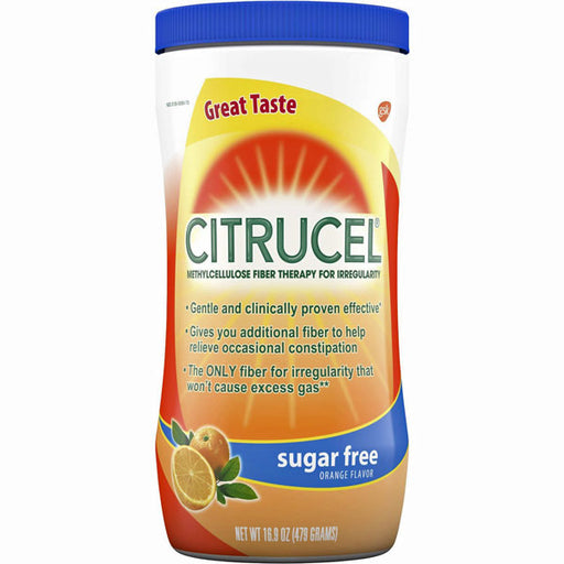 Fiber Supplement | Citrucel Sugar Free Orange Laxative with Methylcellulose Fiber