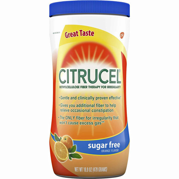 Citrucel Sugar Free Orange Laxative with Methylcellulose Fiber ...