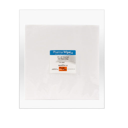 Buy Acute Care Pharmaceuticals Pharma-Choice ISO Class 5 Pharma-Wipes Non-Sterile, Polyester Cellulose, White, 12in x 12in, (1500/Case)  online at Mountainside Medical Equipment
