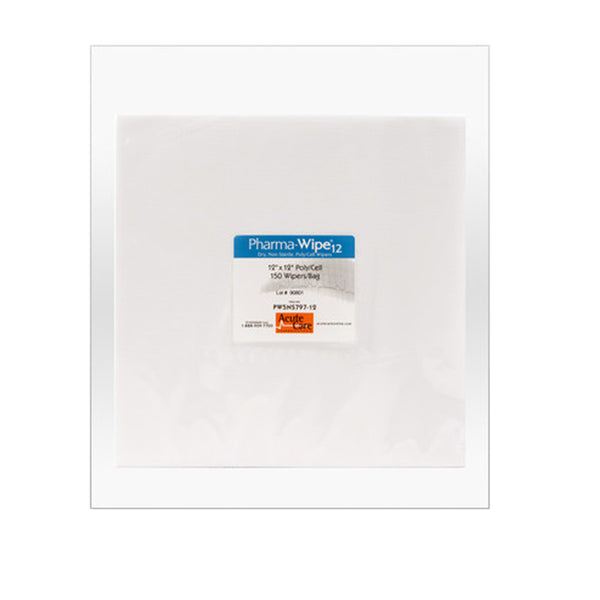 Buy Acute Care Pharmaceuticals Pharma-Choice ISO Class 5 Pharma-Wipes Non-Sterile, Polyester Cellulose, White, 12in x 12in, (1500/Case)  online at Mountainside Medical Equipment