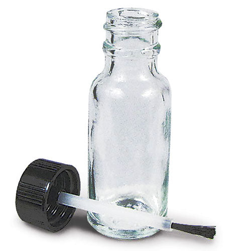 Buy Mountainside Medical Equipment Clear Empty Glass Bottle with Brush Applicator Cap 20 mL  online at Mountainside Medical Equipment