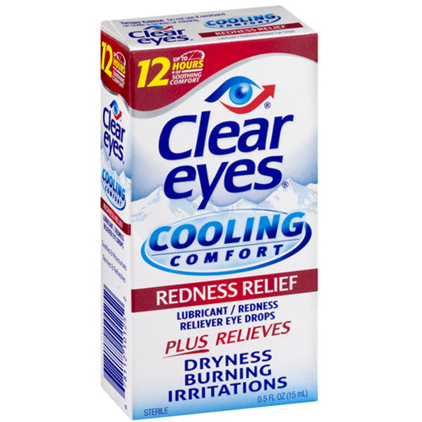 Clear Eyes Redness Eye Relief Eye Drops, Relieves Redness & Calms  Irritation, 0.2 Fl Oz