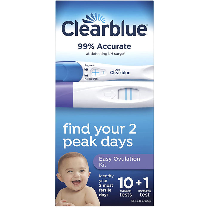 Clearblue Easy Ovulation Digital Ovulation Test, 10 count + 1 Pregnanc Mountainside Medical Clearblue Easy Ovulation Digital Ovulation Test, 10 count + 1 Pregnanc Mountainside Medical