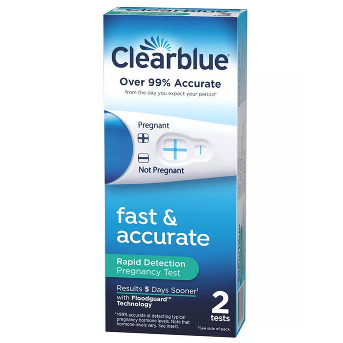 Clearblue Rapid Detection Pregnancy Test (Results 5 Days Sooner), 2 Pa Mountainside Medical Clearblue Rapid Detection Pregnancy Test (Results 5 Days Sooner), 2 Pa Mountainside Medical