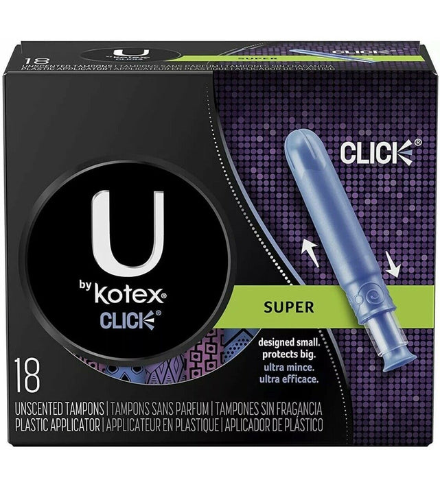 Click Compact Tampons Super Absorbency 18/box