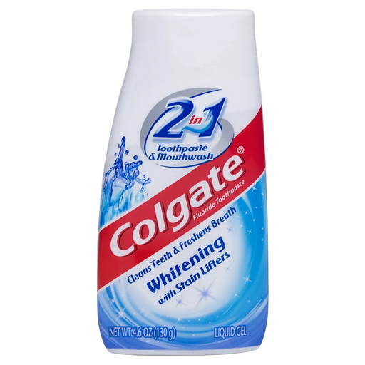 Toothpaste | Colgate 2-in-1 Whitening Toothpaste Gel & Mouthwash 4.6 oz
