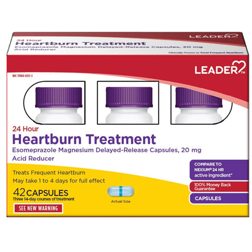 Buy Leader (Compare to Nexium) Leader Acid Reducer Esomeprazole Magnesium Delayed-Release Capsules, 42 Capsules  online at Mountainside Medical Equipment