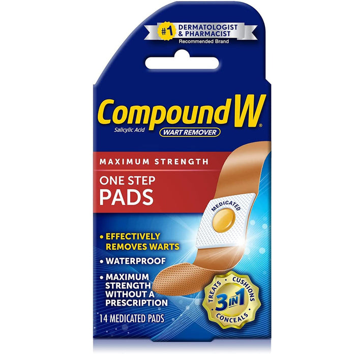 Compound W One Step Wart Removal Invisible Pads 14 Count
