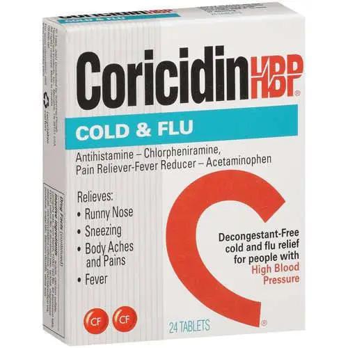 Buy Schering Plough Coricidin HBP Cold and Flu Medicine 10 Tablets  online at Mountainside Medical Equipment