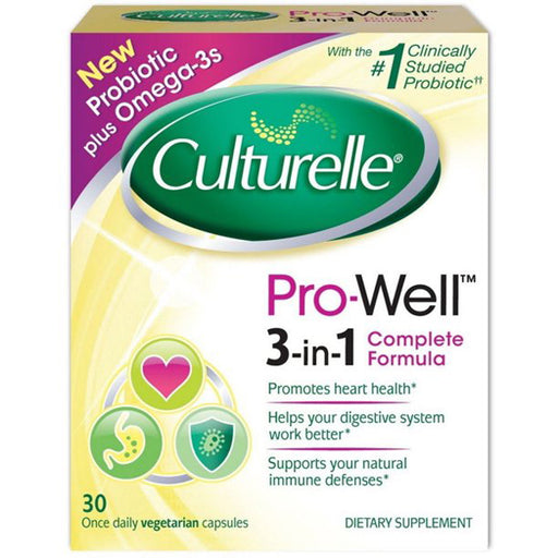 Probiotic, | Culturelle Pro-Well 3-in-1 Complete Probiotics with Omega 3s