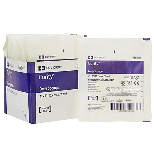 Buy Covidien /Kendall Curity Cover Sponges, 4" x 3"  online at Mountainside Medical Equipment