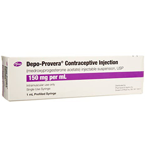 Buy Pfizer Depo-Provera Contraceptive Injection Prefilled Syringe 150 mg/mL Sterile Single-Use 1 mL (Rx)  online at Mountainside Medical Equipment