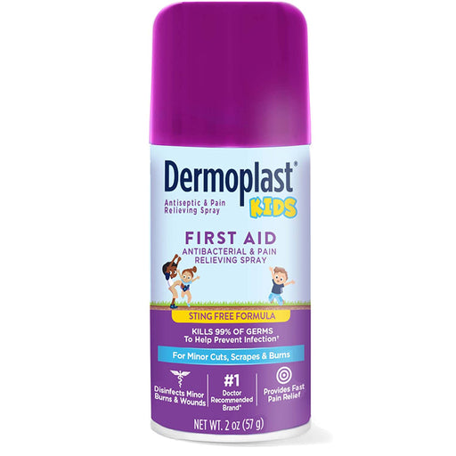 Emerson Healthcare Dermoplast Kids Sting-Free First Aid Spray Antiseptic Analgesic Spray for Minor Cuts, Scrapes and Burns | Mountainside Medical Equipment 1-888-687-4334 to Buy