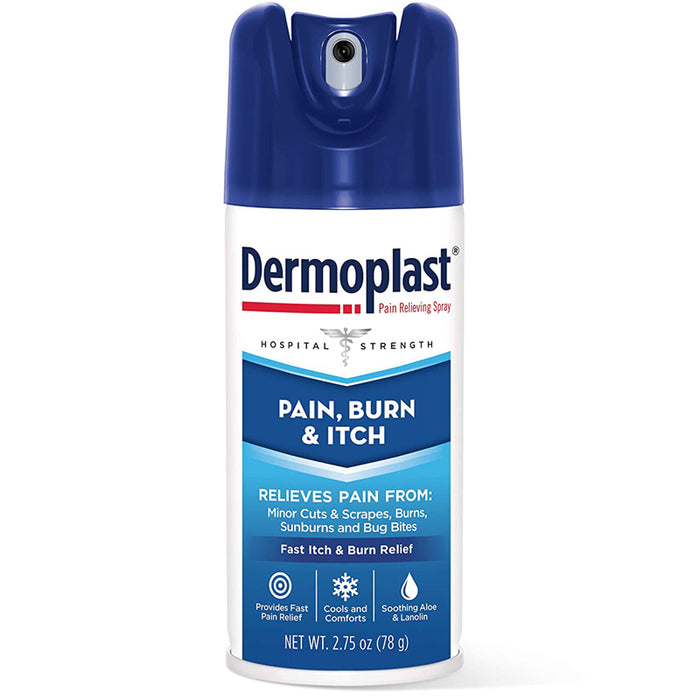 Buy MedTech Dermoplast Pain, Burn & Itching Relief Spray with Aloe vera & Benzocaine 20%  online at Mountainside Medical Equipment
