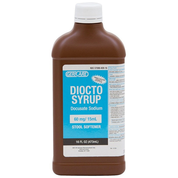 Docowize Syrup Docusate Sodium Liquid Stool Softener Syrup 150mg/15mL, 480 mL ...