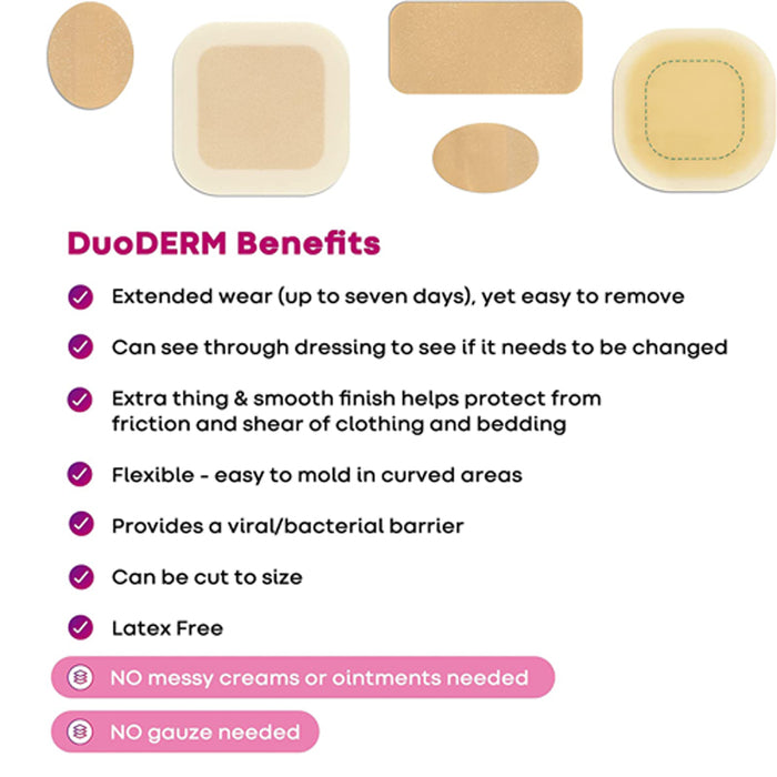 Duoderm Dressings 4x4 - Hydrocolloid Dressing For Wound Healing Duoderm Dressings 4x4 - Hydrocolloid Dressing For Wound Healing