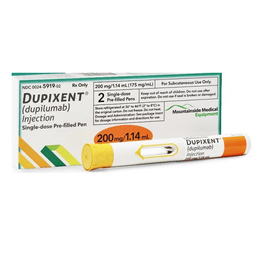 Buy Sanofi Genzyme Dupixent Injection Pen 200 mg/1.14ml Prefilled Autoinjector Pens 2 Per Box **Requires Refrigeration**  online at Mountainside Medical Equipment
