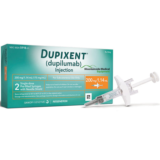 Atopic Dermatitis Treatment | Dupixent Syringe Dupilumab 200 mg / 1.14 mL Injection Prefilled Syringe 2 mL **Requires Refrigeration**