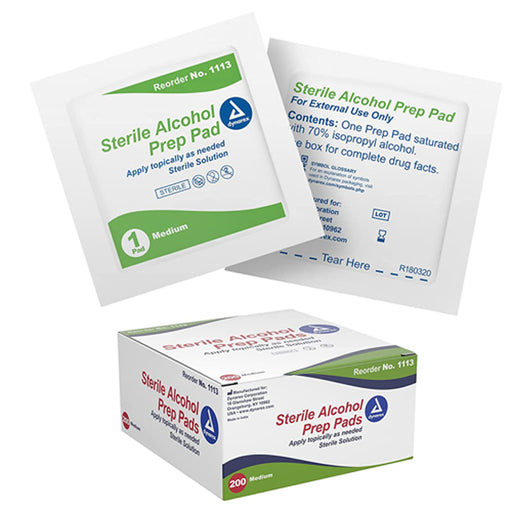 Alcohol Prep Pads | Dynarex Alcohol Prep Pads, Sterile 200/Box