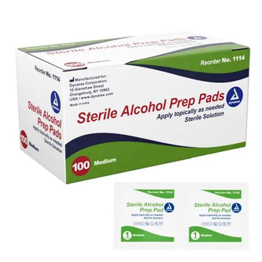 Alcohol Prep Pads | Dynarex Alcohol Prep Pads, Medium Size 100/Box