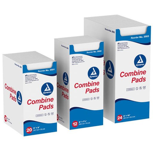 Combine/ABD Pads offer superior absorption and protection, ensuring optimal wound care and patient comfort.