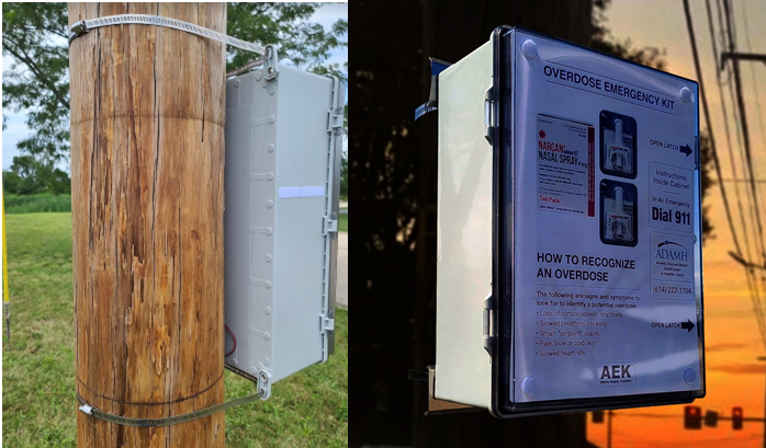 Buy Illinois Supply Company Naloxone Outdoor Cabinet Optional Pole Mounting Kits  online at Mountainside Medical Equipment