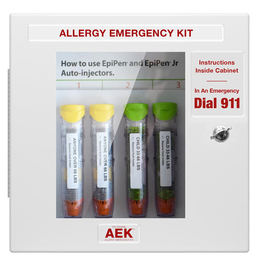 Medical Cabinets | Public Access Allergy Emergency Epinephrine Cabinet (Non-Locking, No Alarm)