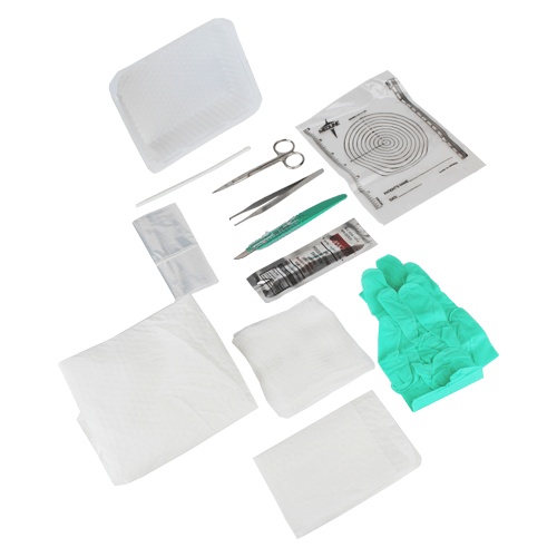 E Kit Debridement Tray with SAFETY Scalpel — Mountainside Medical Equipment