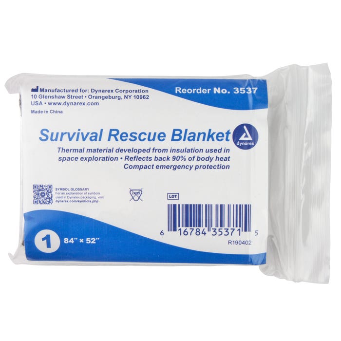 Buy Dynarex Emergency Mylar Foil Rescue Blanket 52" x 84"  online at Mountainside Medical Equipment