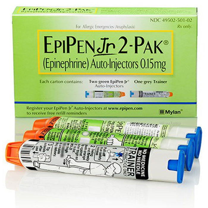 Buy Mylan Specialty EpiPen Jr Auto-Injector 2 Pak Pediatric Epinephrine Injection 0.15 mg for Children (2 Pack)  online at Mountainside Medical Equipment