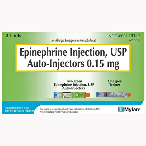 Buy Mylan Specialty Epinephrine Auto Injector Jr Pediatric Pen Syringes 0.15 mg (2 Auto-Injector per Box) by Mylan  online at Mountainside Medical Equipment