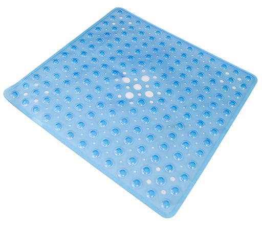 Essential Medical Supply Essential Medical 21" x 21" Blue Shower Mat with Drain Holes | Mountainside Medical Equipment 1-888-687-4334 to Buy