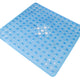 Shower Mat with Drain Holes 21" x 21" Blue