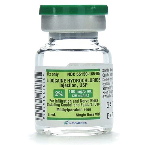 Local Anesthetic | Lidocaine for Injection 2%, Single Dose 5 mL Vials, 10/pack (Rx)