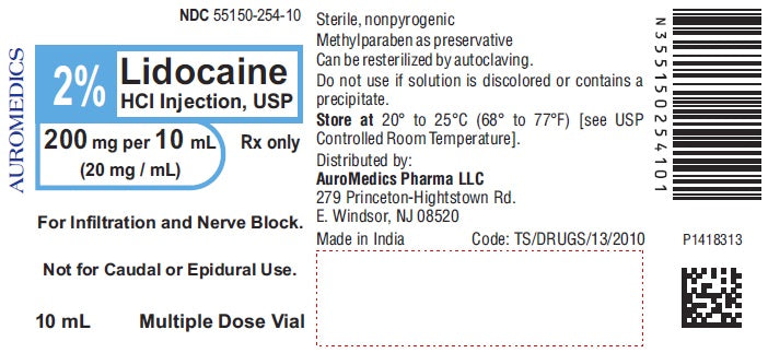Buy Eugia US Lidocaine 2% HCL for Injection 10mL Mutli Dose Vials, 25/pack (Rx)  online at Mountainside Medical Equipment