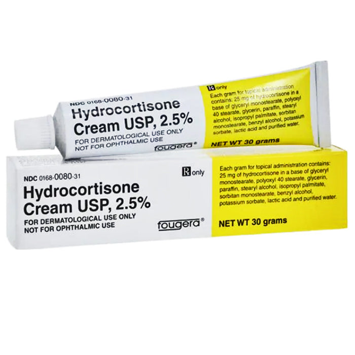 Hydrocortisone Cream 2.5 Topical Corticosteroid, 30 grams