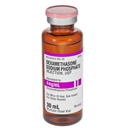 Dexamethasone Sodium Phosphate Injection 120 mg  vial used to treat severe inflammation and autoimmune diseases.