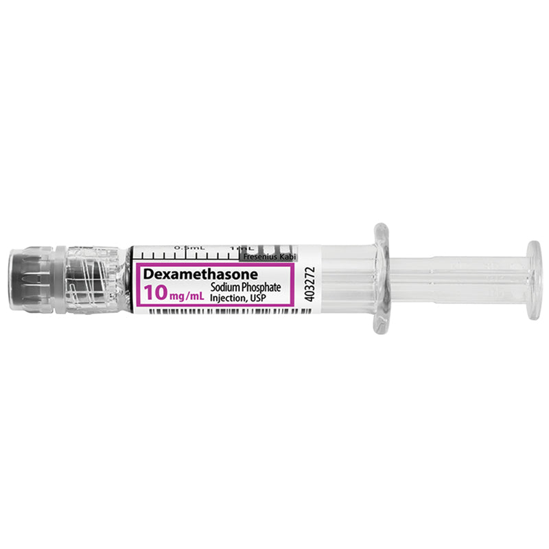 Buy Fresenius Kabi Fresenius Dexamethasone Sodium Phosphate Injection, 1 mL Prefilled Syringe, 10 mg/mL, 24/Box  online at Mountainside Medical Equipment