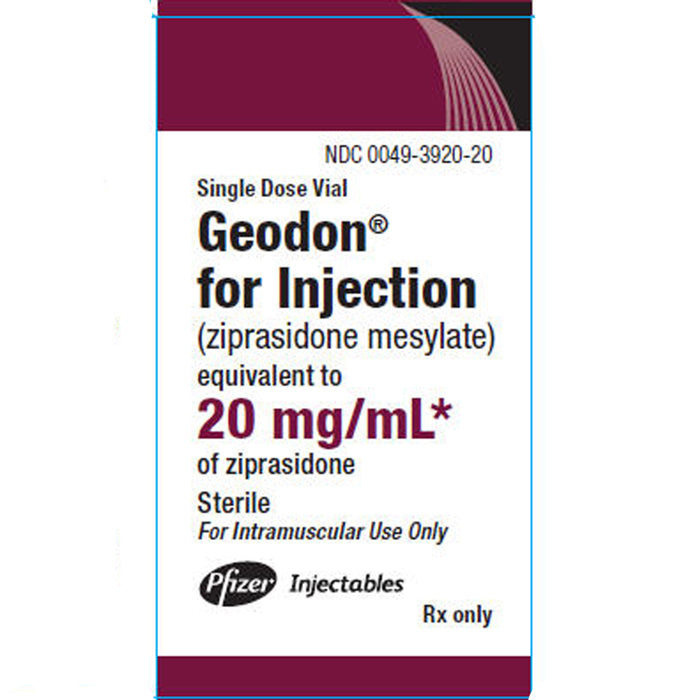 Buy Pfizer Injectables Geodon for Injection (Ziprasidone) 20mg, 10/box  online at Mountainside Medical Equipment